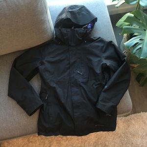 Patagonia 3-in-one snowbelle ski jacket large black purple
